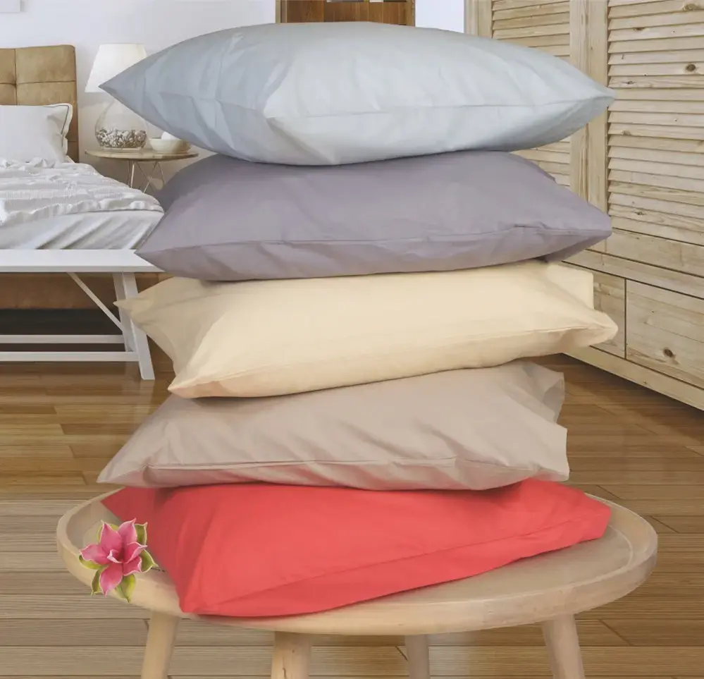 Μαξιλαροθήκες μονόχρωμες Σχ.Rainbow 52x72cm poly/cotton 144 κλωστών Smoke