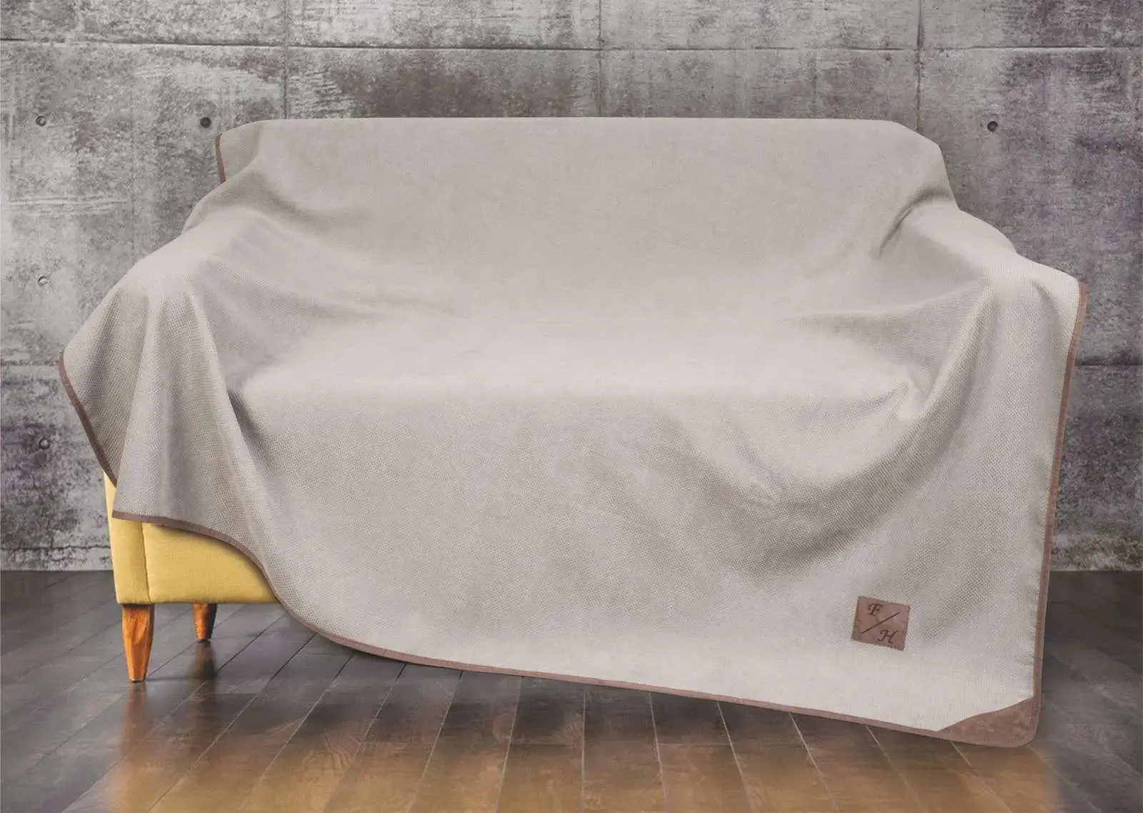 Ριχτάρια Σχ.Country super soft suede γωνίες Chocolat 170x170cm