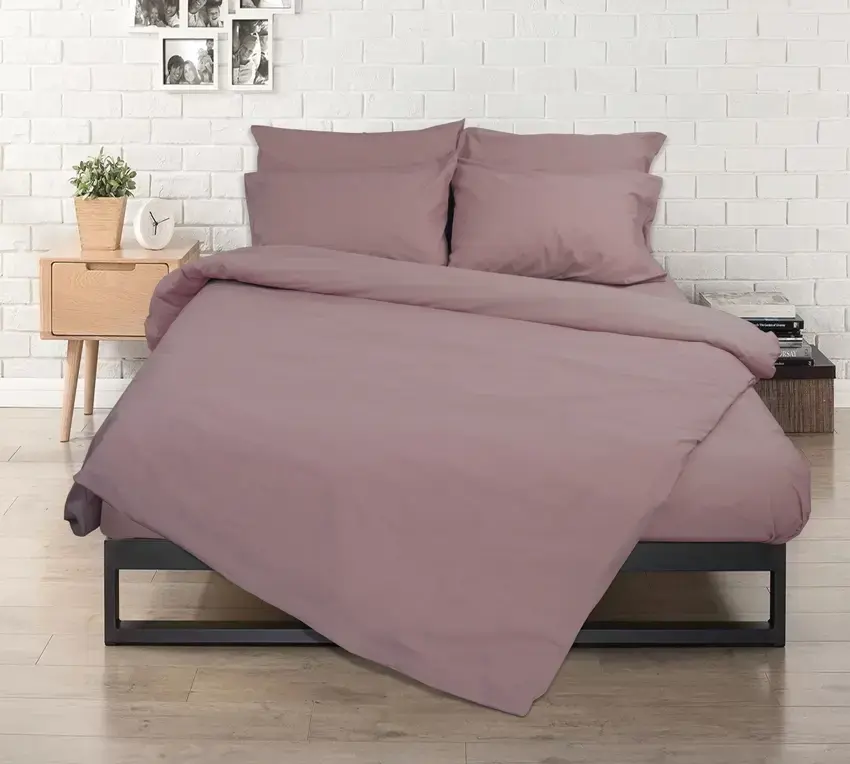 Μαξιλαροθήκες μονόχρωμες Σχ.Rainbow 52x72cm poly/cotton 144 κλωστών Berry