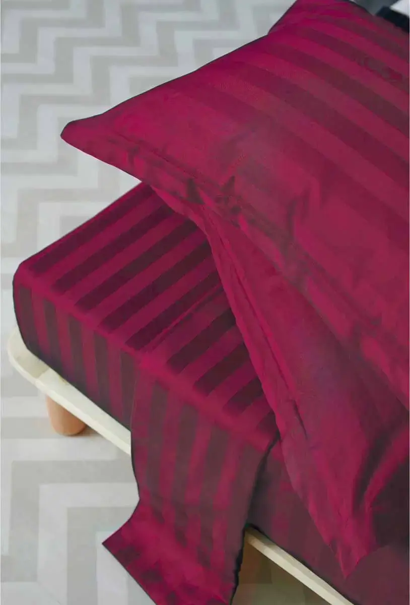 Σετ Παπλωματοθηκη Υπερδιπλες Satin Stripes 240X255 SATIN STRIPES FLAME