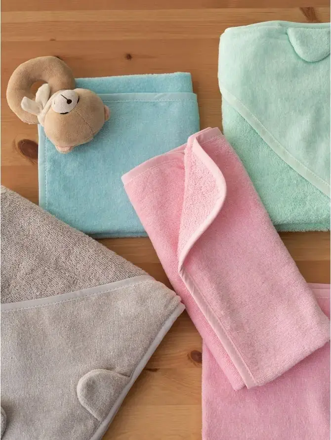 Σετ Μπουρνουζοπετσετες Με Κουκουλα Baby Bath 70X75 ROBIN FOG