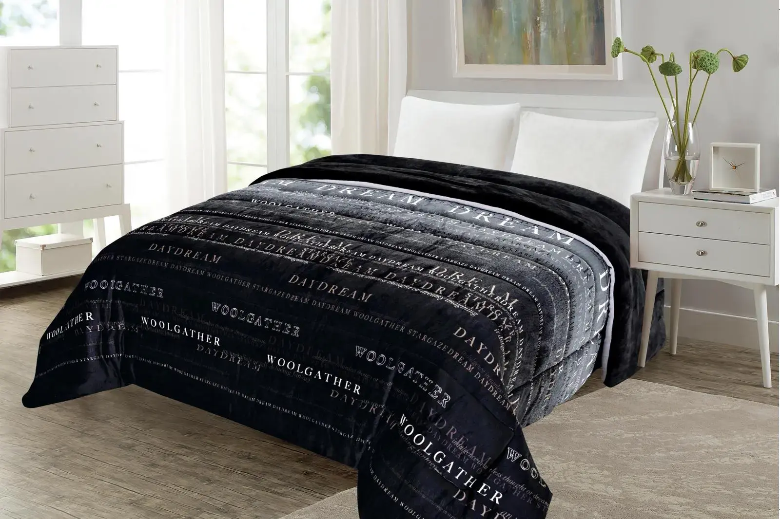 ΚΟΥΒΕΡΤΟΠΑΠΛΩΜΑ 160x220εκ. NEWSPAPER GREY