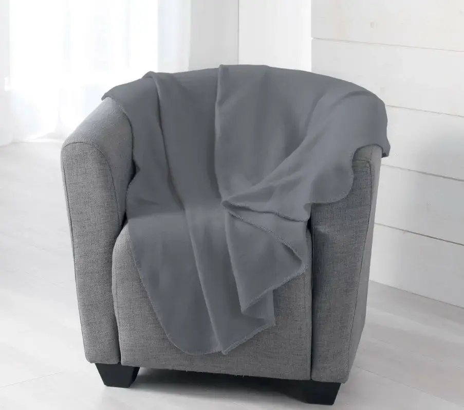 Polar fleece Σχ. Malou dark grey  100% polyester 200x220cm