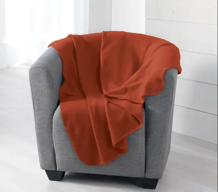 Polar fleece Σχ. Malou terracotta 100% polyester 200x220cm