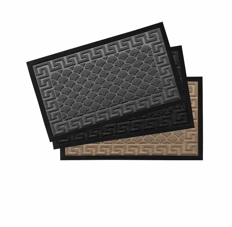 Πατάκι εξώπορτας ανάγλυφο Σχ.Maiandros 45Χ75cm 100% polypropylene Beige