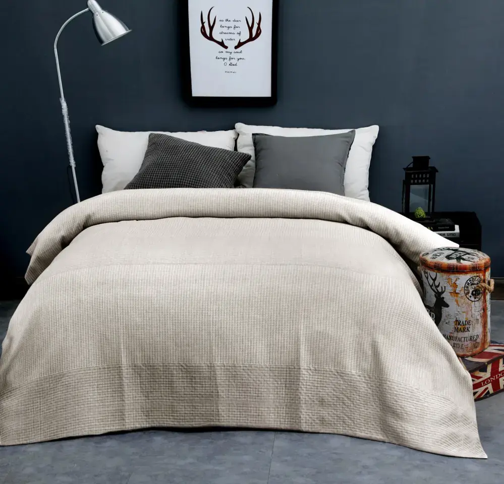 Κουβέρτα βαμβακερή μονόχρωμη vanillia 220x240cm