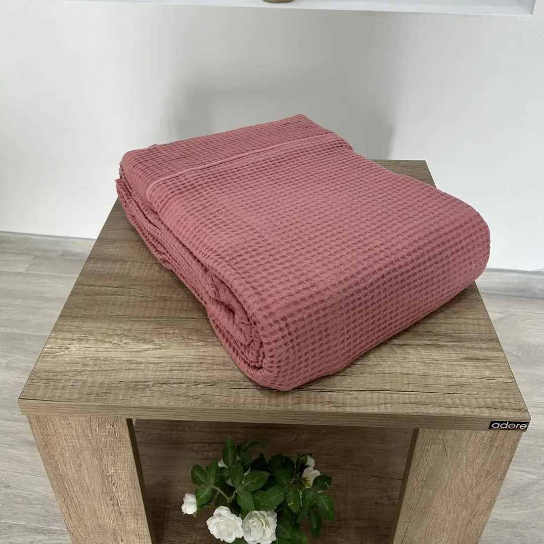 Κουβέρτα πικέ μονόχρωμη 100% cotton 220x240εκ. AMETHYST