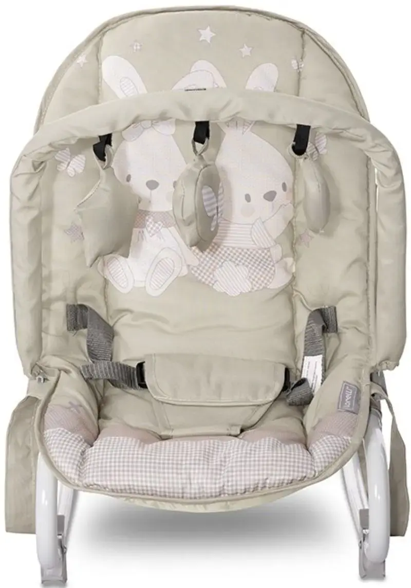 BABY ROCKER ELIZA BEIGE BUNNIES