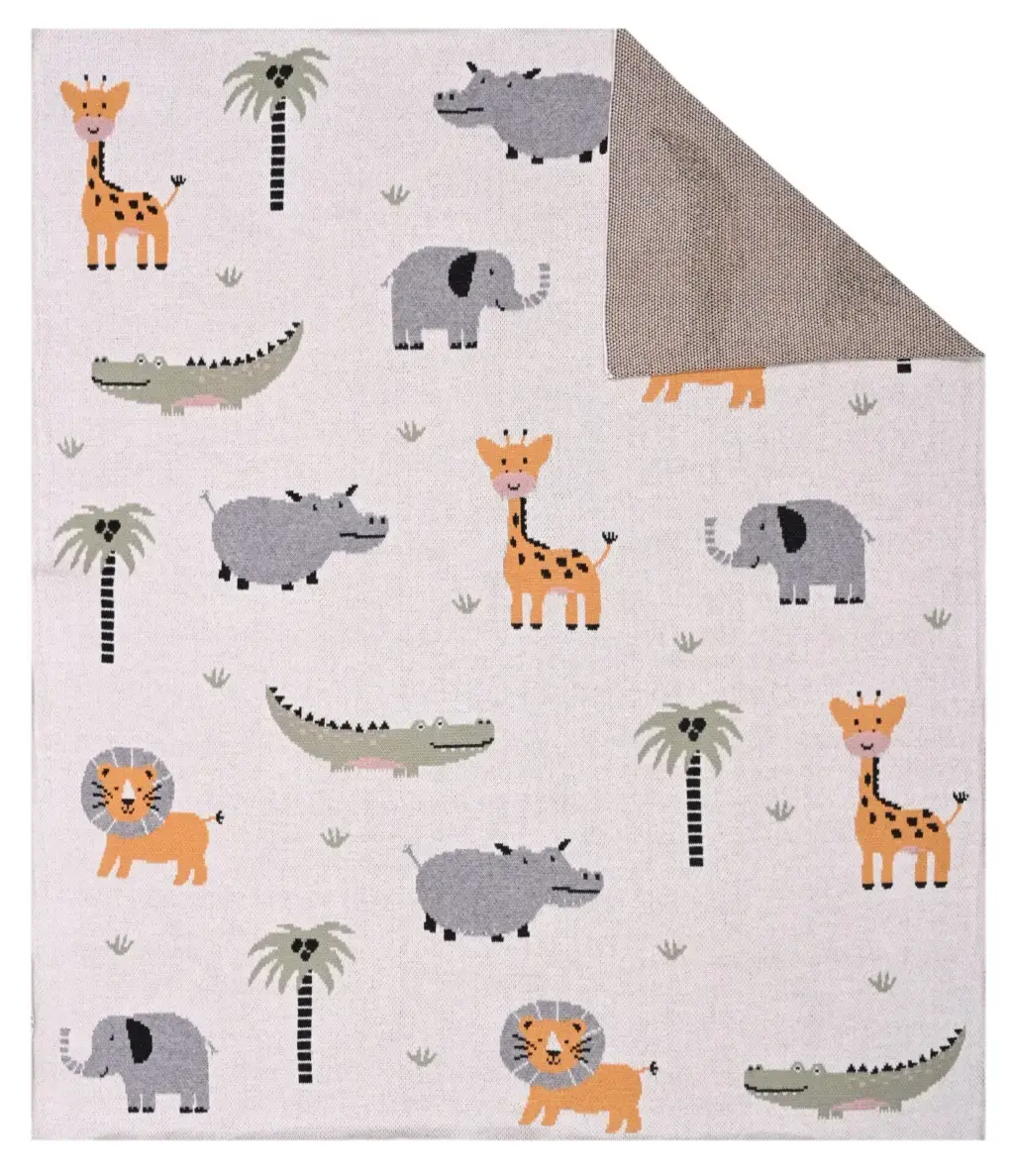 Safari (Multi) 80x100 Baby/Blanket