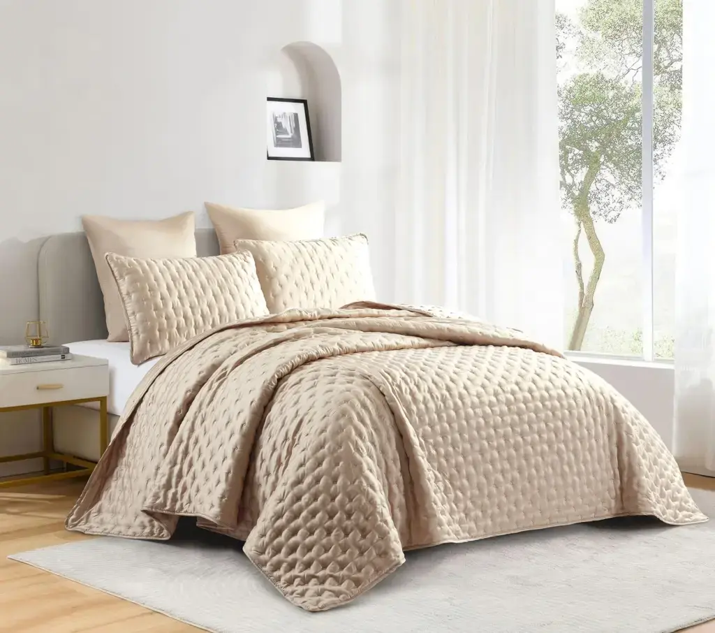 Gisele (Beige) Bedspead 250x240 + Mαξ/θήκες 50x70/2τεμ Μπεζ