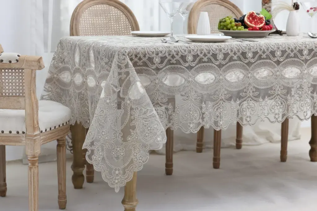 PLS-TB1157 (Lt coffee) Table linen Τραπεζοκαρέ 128x128
