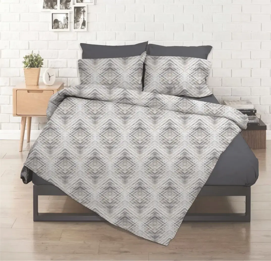 Σετ σεντόνια εμπριμέ Σχ. Elite grey poly/cotton 240x260cm