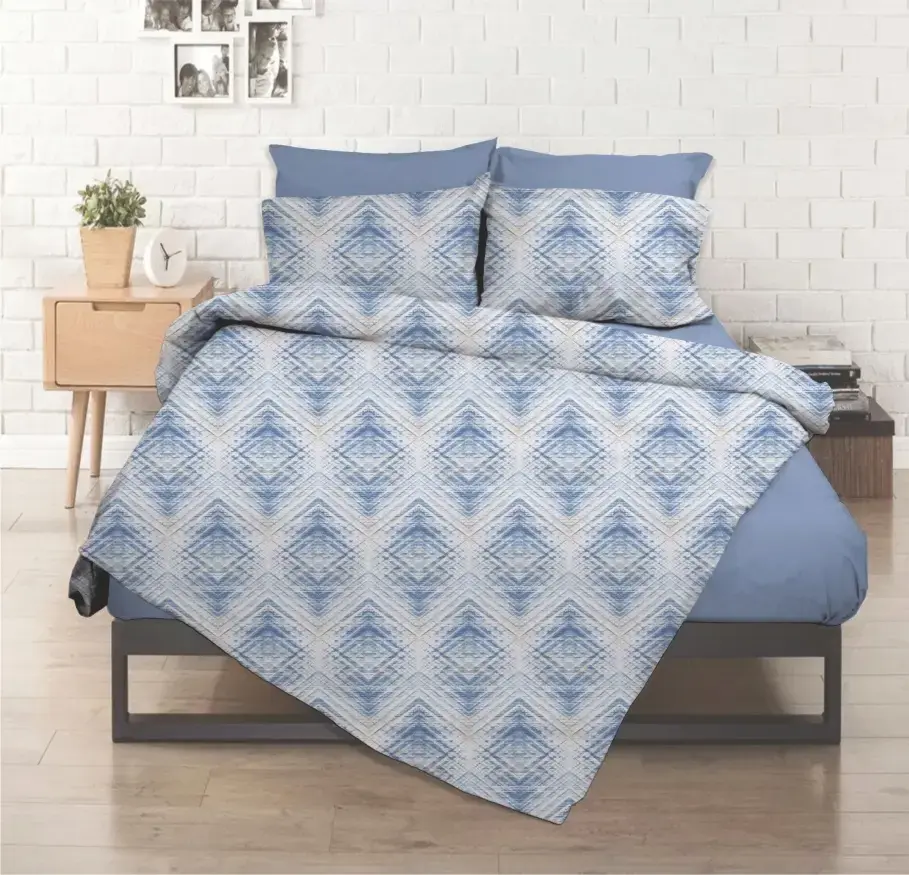 Σετ σεντόνια εμπριμέ Σχ. Elite blue poly/cotton 240x260cm