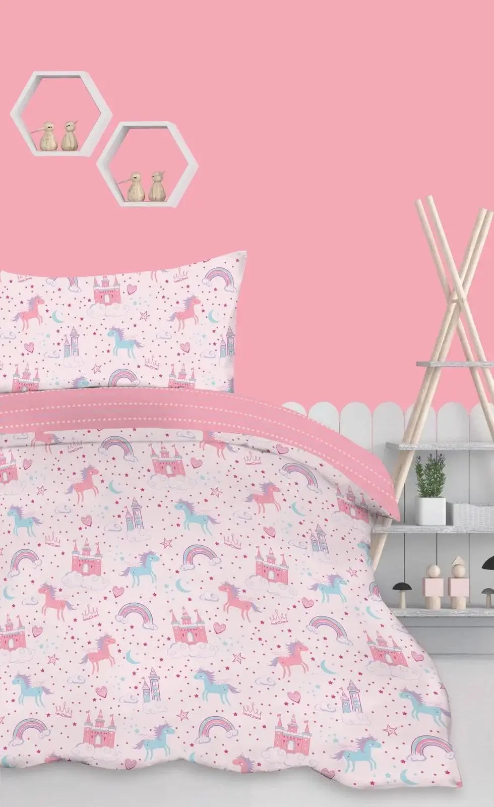 ΣΕΤ ΣΕΝΤΟΝΙΑ ΜΟΝΑ UNICORN ΡΟΖ 170x260cm