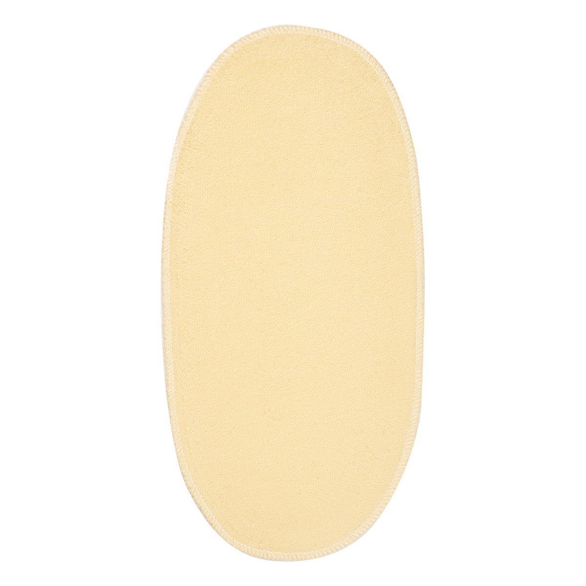 Λαβέτα φροτέ διπλής όψης οβάλ (17×34), κίτρινη με κοπτοράπτη