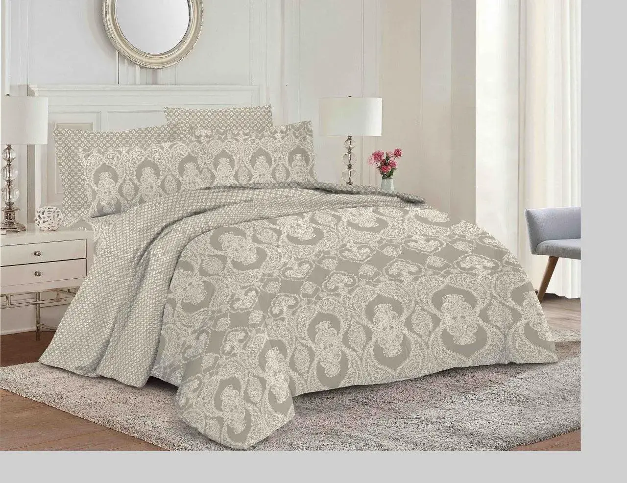 Πάπλωμα Υπέρδιπλο 220x240εκ. classic beige Εμπριμέ