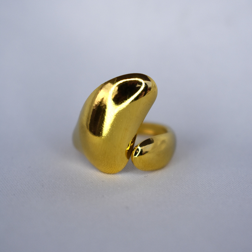 Γυναικείο Ανοιγόμενο Δαχτυλίδι Χρυσό από Επιχρυσωμένο 18Κ Ανοξείδωτο Ατσάλι