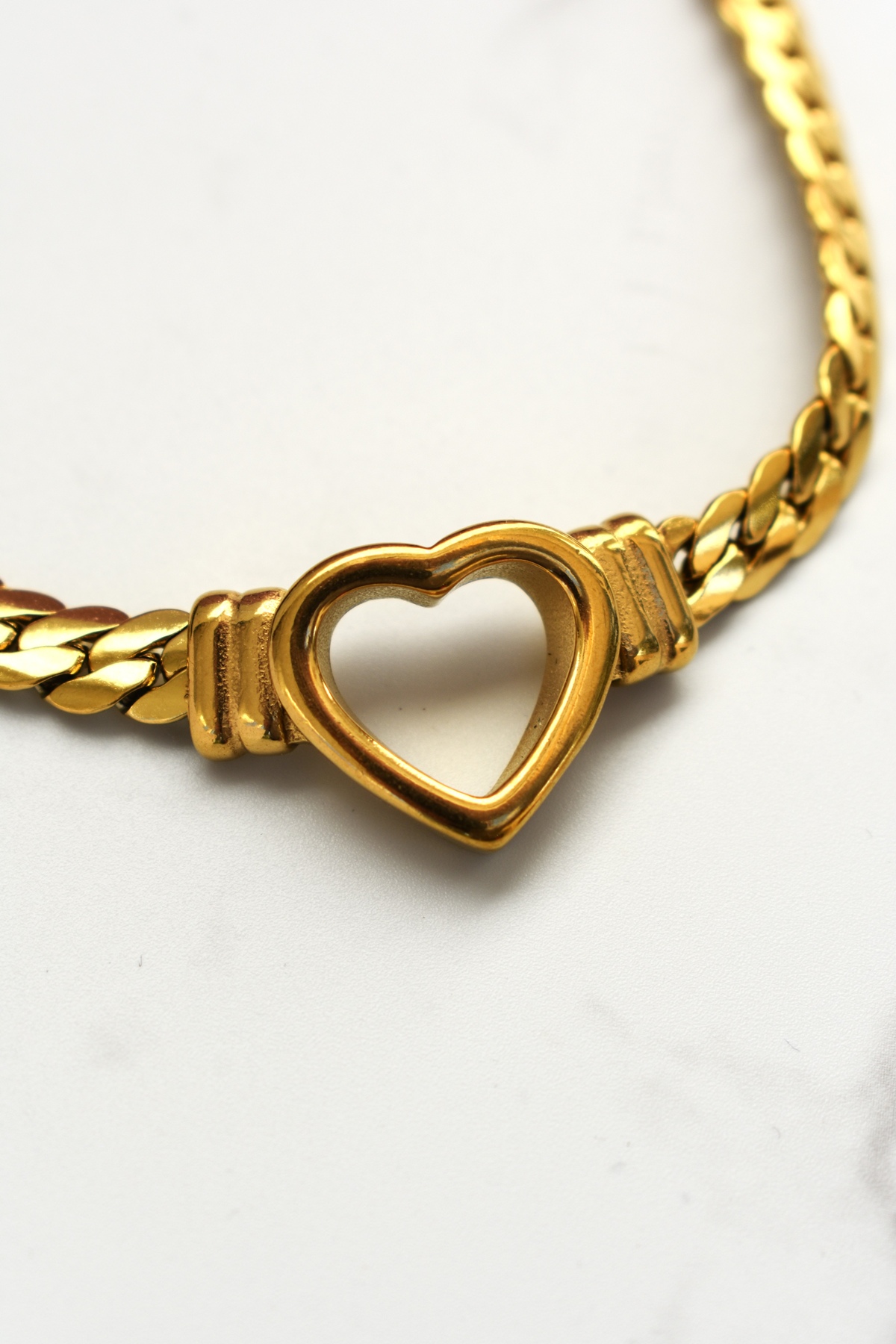 Γυναικείο Βραχιόλι Αλυσίδα Χρυσό με Καρδιά από Ανοξείδωτο Ατσάλι Επιχρυσωμένο 18Κ